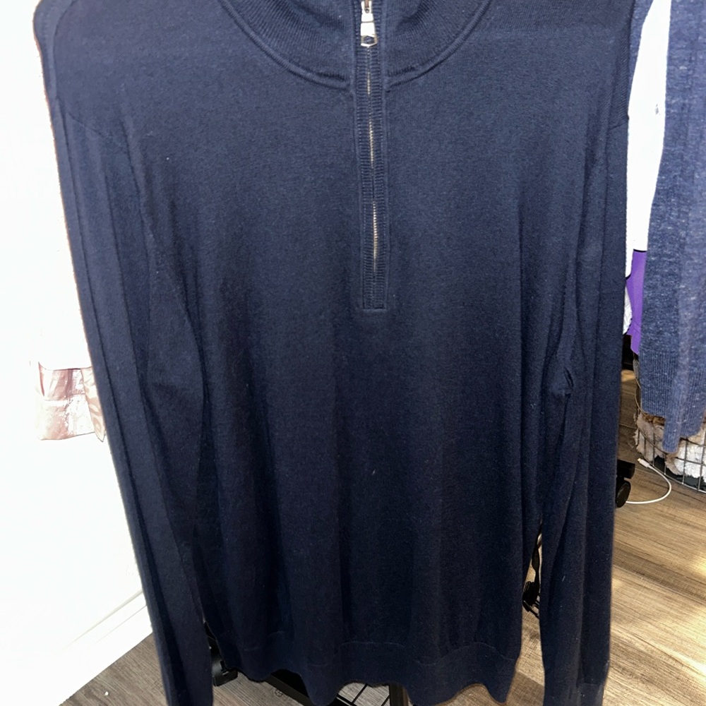 Banana Republic Men’s Navy Half-Zip Sweater